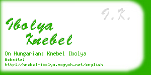 ibolya knebel business card